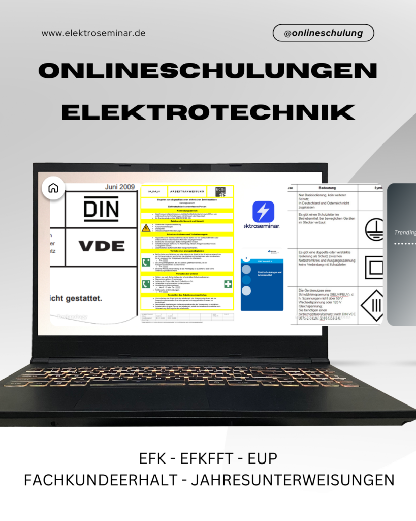 Onlineschulung für Elektrofachkräfte 